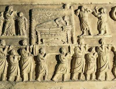 Relief depicting a funeral scene by Roman